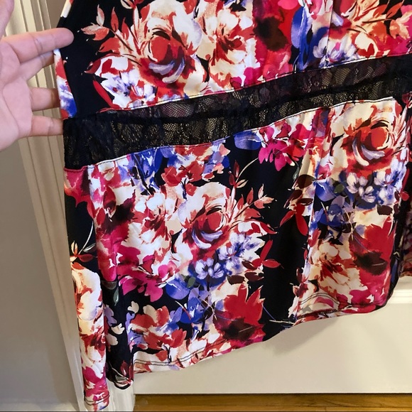 NWT Torrid Skater Midi Dress-Studio Knit Lace Floral Black Size 4X - Picture 5 of 11